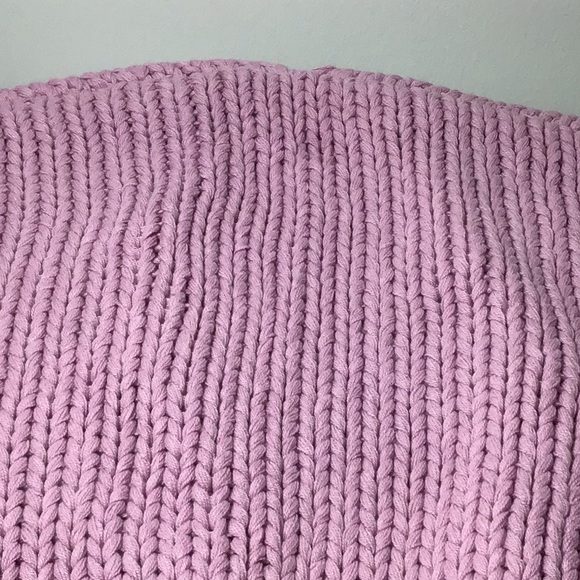 Free People Glow For It Chunky Knit Cardigan New Blossom (Lilac) Large - Picture 7 of 13